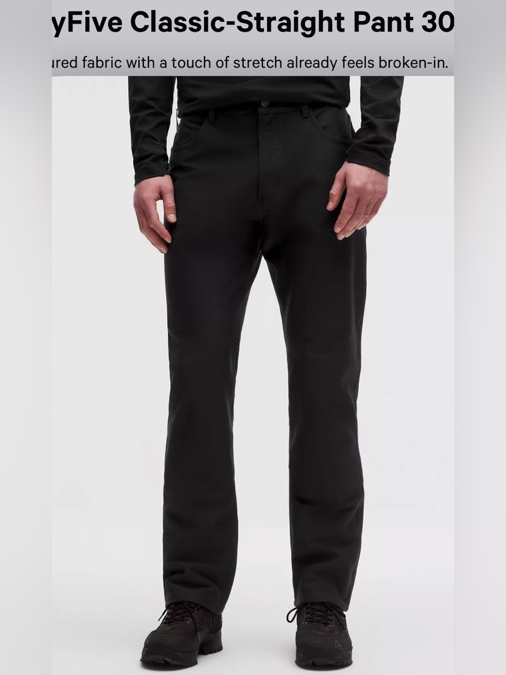lululemon athletica Easy Five Men’s Black Straight Pant